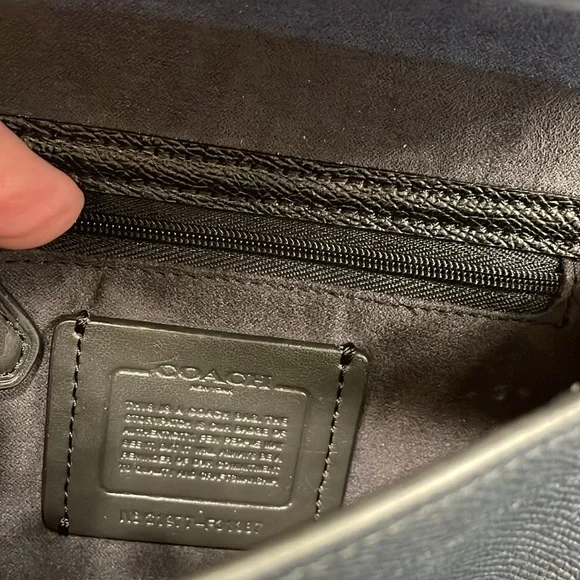 Coach Black Crossbody Bag with Gold Chain - Picture 8 of 9